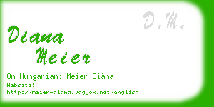 diana meier business card
